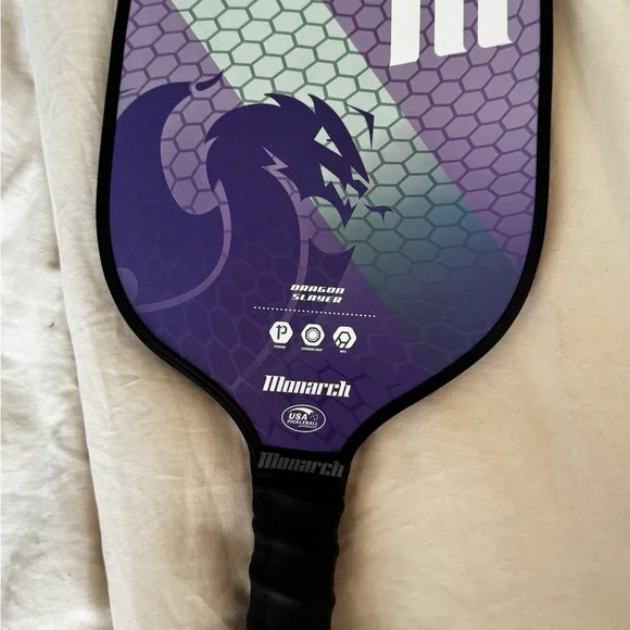 Monarch Purple and Green Pickleball Paddle - Picture 4 of 7